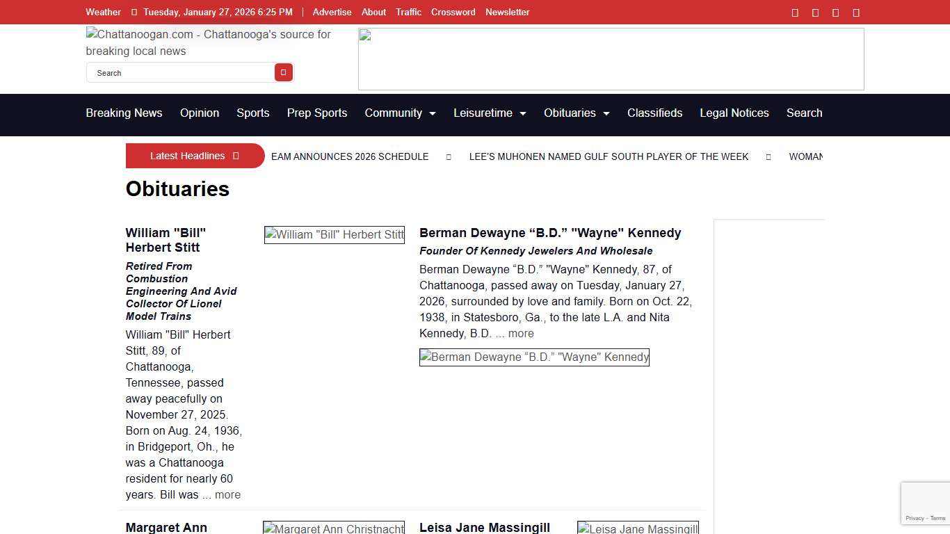 Obituaries - Chattanoogan.com